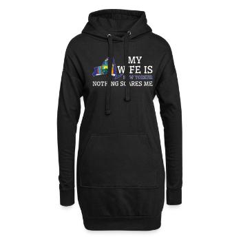 Nichts macht mir Angst New Yorker Ehefrau New York - Hoodie-Kleid - Schwarz - Vorne