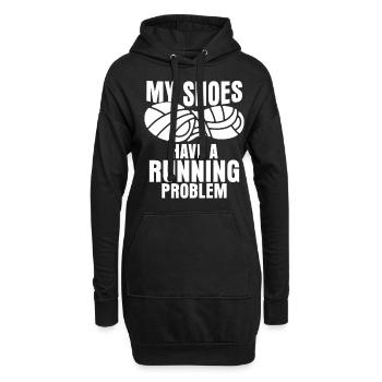 Course à pied Marathon de jogging Slogan Race - Sweat-shirt à capuche long Femme - noir - Devant