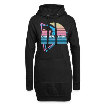 Kniegelenkersatz Retro New Knee - Hoodie-Kleid - Schwarz - Vorne