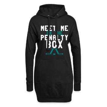 Meet Me In The Penalty Box 4 - Hoodie-Kleid - Schwarz - Vorne