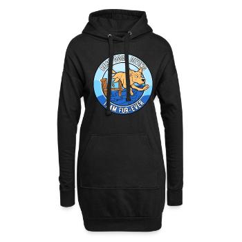 Best Dock Diving Team Fur-Ever - Hoodie-Kleid - Schwarz - Vorne