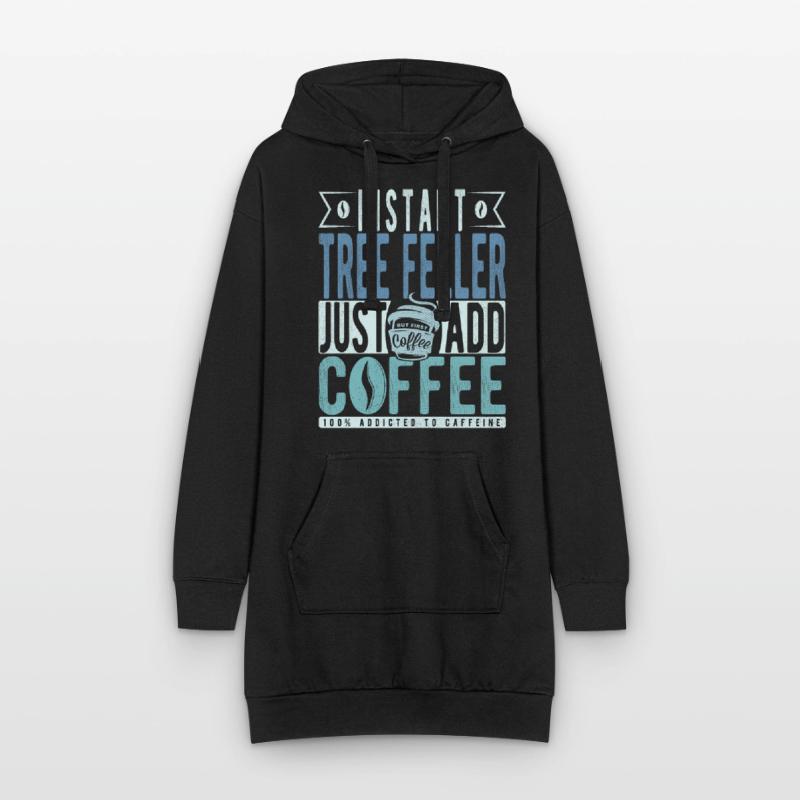 Baum Faller café dicton Sweat-shirt à capuche long Femme