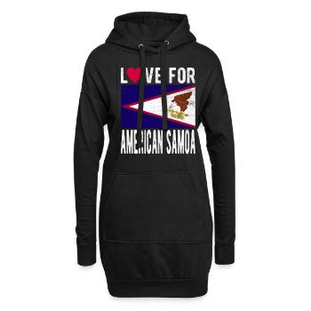 Souvenir des îles Samoa américaines - Sweat-shirt à capuche long Femme - noir - Devant