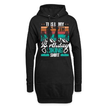 67 Year Old Hiking Men Mountain Climbing Nature - Hoodie-Kleid - Schwarz - Vorne