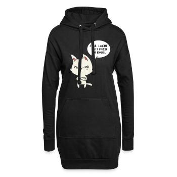 Lebe Lache Lass Mich In Ruhe - Hoodie-Kleid - Schwarz - Vorne
