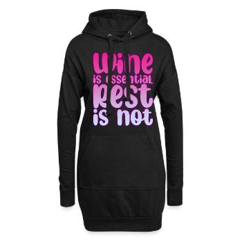 Le vin est essentiel repos n’est pas 2 - Sweat-shirt à capuche long Femme - noir - Devant