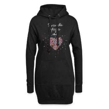 Sivanda Yoga mit Herz Yogalehrerin Meditation - Hoodie-Kleid - Schwarz - Vorne