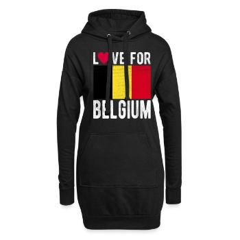Belgien Souvenir - Hoodie-Kleid - Schwarz - Vorne