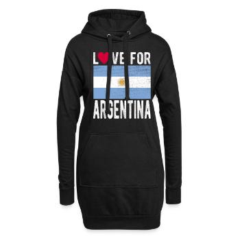 Argentinien Souvenir - Hoodie-Kleid - Schwarz - Vorne