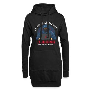Je juge votre développeur web de site web facilement - Sweat-shirt à capuche long Femme - noir - Devant