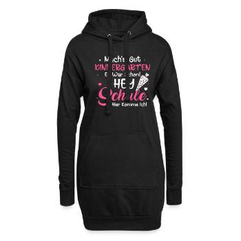 Machs gut Kindergarten Schule Ich Komme Schultüte - Hoodie-Kleid - Schwarz - Vorne