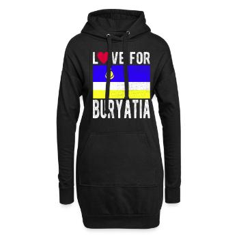 Buryatia Souvenir - Hoodie-Kleid - Schwarz - Vorne