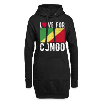 Kongo Souvenir - Hoodie-Kleid - Schwarz - Vorne