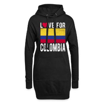 Colombie Souvenir - Sweat-shirt à capuche long Femme - noir - Devant