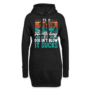 Kitesurfeur de 28 ans Humour - Sweat-shirt à capuche long Femme - noir - Devant