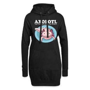Axolotl Amphibiens à queue Axolotls Cadeau - Sweat-shirt à capuche long Femme - noir - Devant
