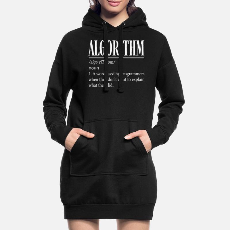 Programmeur d’algorithmes, codage, encodeur Sweat-shirt à capuche long Femme