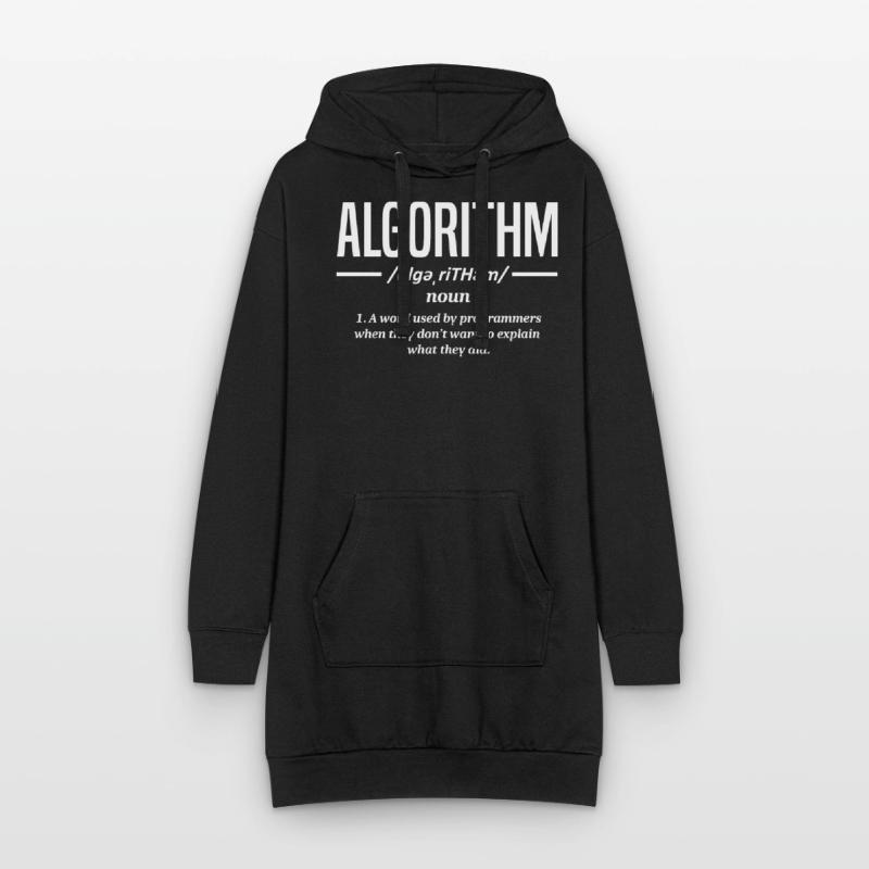 Programmeur d’algorithmes, codage, encodeur Sweat-shirt à capuche long Femme