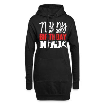 Geburtstag Der Ninja, Ninja, - Hoodie-Kleid - Schwarz - Vorne