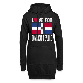 République Dominicaine Souvenir - Sweat-shirt à capuche long Femme - noir - Devant