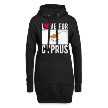 Zypern Souvenir - Hoodie-Kleid - Schwarz - Vorne