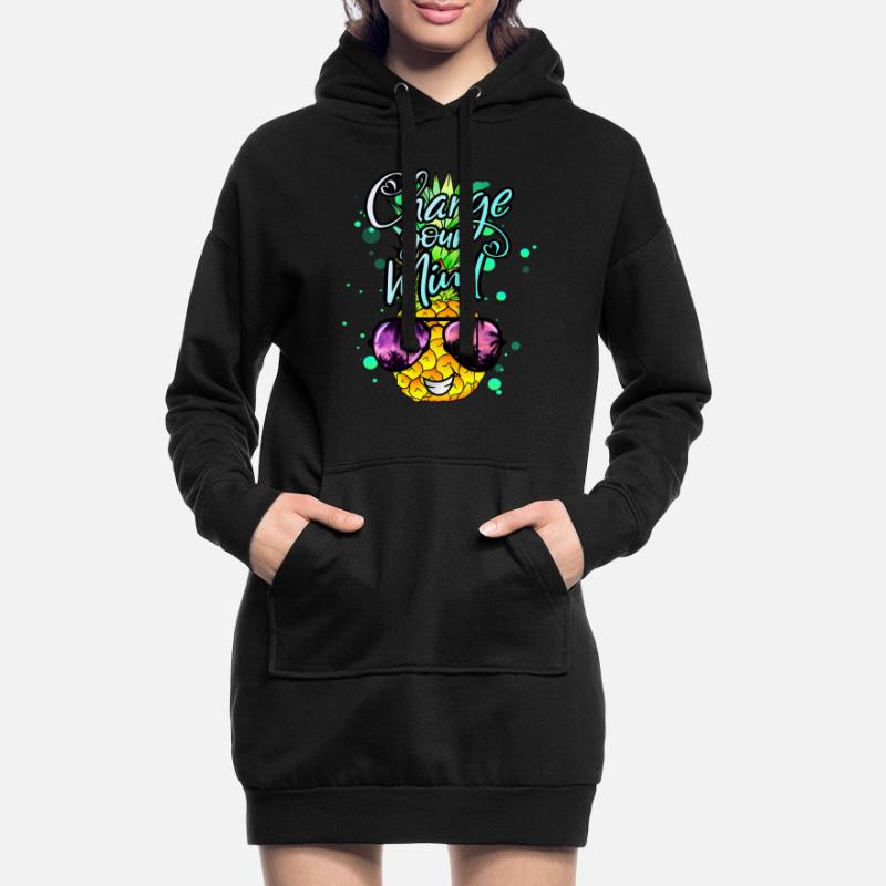 Pineapple changes your thinking Hoodie Dress