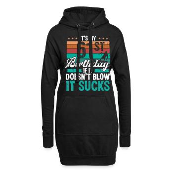 61 Year Old Kitesurfer Funny Kiteboarder Humor - Hoodie-Kleid - Schwarz - Vorne