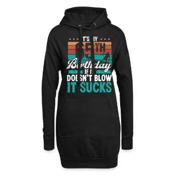 65 Year Old Kitesurfer Funny Kiteboarder Humor - Hoodie-Kleid - Schwarz - Vorne