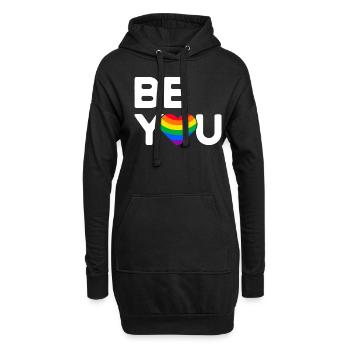 Be You Lgbt Flag Gay Pride - Sweat-shirt à capuche long Femme - noir - Devant