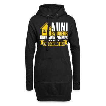 Bauherr Kinder Über Mein Zimmer Entscheide Ich - Hoodie-Kleid - Schwarz - Vorne