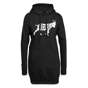 Fête des mères de la chèvre maman, Goat Whisperer - Sweat-shirt à capuche long Femme - noir - Devant
