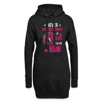 Ne sous-estimez jamais une fille avec le tir à l’arc - Sweat-shirt à capuche long Femme - noir - Devant