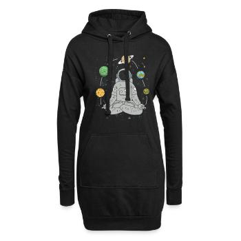 Yoga Astronaut Jongleur Planet Weltraum Namaste - Hoodie-Kleid - Schwarz - Vorne