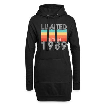 Limited Edition Retro 1989 - Hoodie-Kleid - Schwarz - Vorne