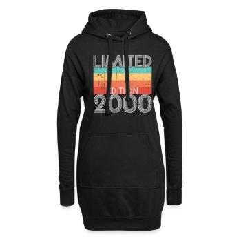 Limited Edition Retro 2000 - Hoodie-Kleid - Schwarz - Vorne