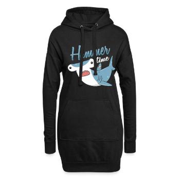 Hammerzeit-hammerhai-meeresbiologe - Hoodie-Kleid - Schwarz - Vorne
