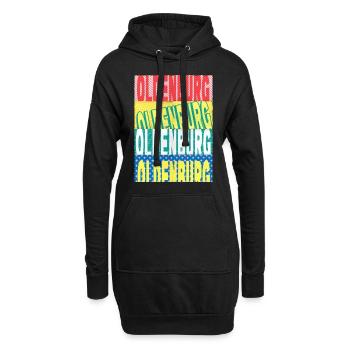 Oldenburg Deutschland Stadt Schrift Skyline - Hoodie-Kleid - Schwarz - Vorne