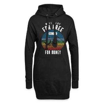 Jouera gratuitement, s’arrêtera pour de l’argent - Sweat-shirt à capuche long Femme - noir - Devant