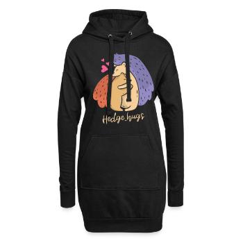 Hedge-hugs Hedgehog Whisperer Spiny - Sweat-shirt à capuche long Femme - noir - Devant