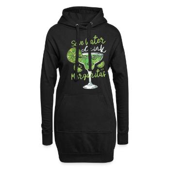 Save Water Drink Margarita Trinker - Hoodie-Kleid - Schwarz - Vorne