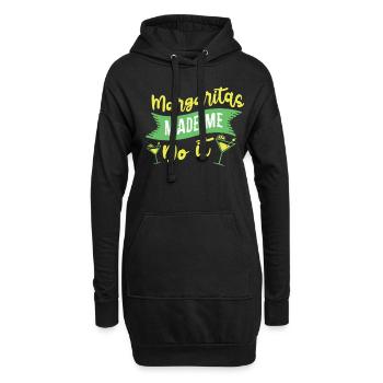 Marguerite m’a fait le faire, - Sweat-shirt à capuche long Femme - noir - Devant
