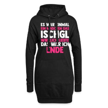 Apres Ski Party Skiurlaub Skifahrer Ischgl - Hoodie-Kleid - Schwarz - Vorne