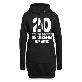 Zwanzig 20 Jahre Zwanzigster Geburtstag - Hoodie-Kleid - Schwarz - Vorne