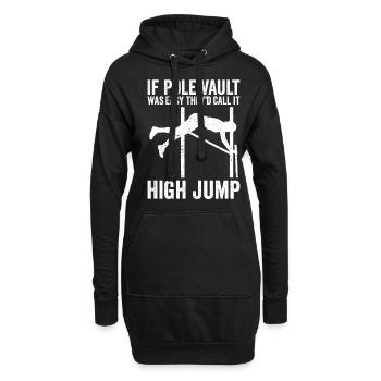 Fun Perle Vault Saut à la perche Saut à la perche - Sweat-shirt à capuche long Femme - noir - Devant