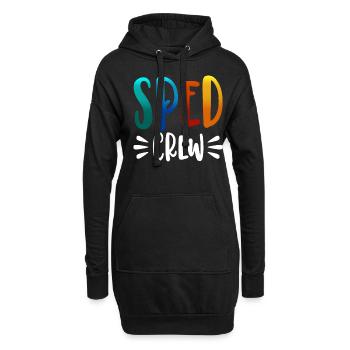 Sped Crew - Hoodie-Kleid - Schwarz - Vorne