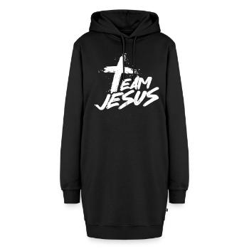 Team Jesus - Hoodie-Kleid - Schwarz - Vorne