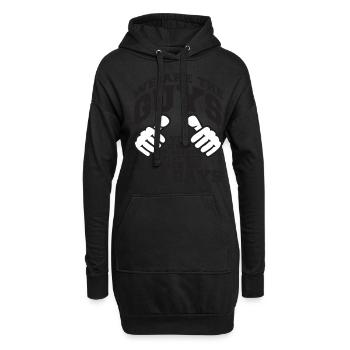 Wochenende mit Freunden in Gruppe Trinken Party - Hoodie-Kleid - Schwarz - Vorne