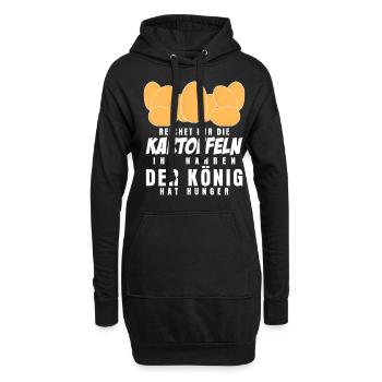 Kartoffel Spruch Kartoffeln - Hoodie-Kleid - Schwarz - Vorne