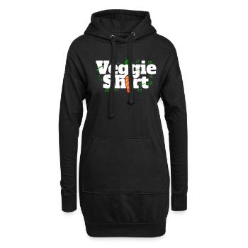 C’est mon t-shirt végétarien - Carotte végétarien - Go - Sweat-shirt à capuche long Femme - noir - Devant
