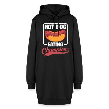 Champion mangeur de hot-dogs 13 - Sweat-shirt à capuche long Femme - noir - Devant
